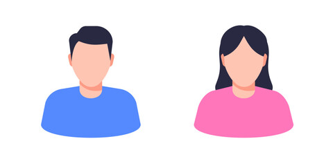 avatar icon. male and female icon