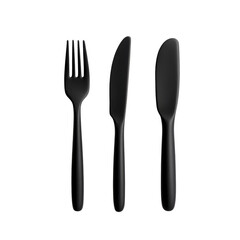 Sleek black spoon fork and knife set for modern minimal dining experience
