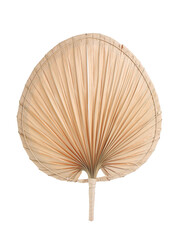 Dried palm leaf wall decoration isolated on white background