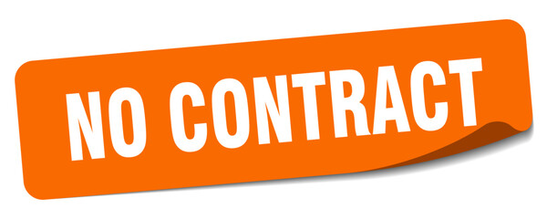 no contract sticker. no contract label