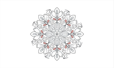 Modern vector illustration of a decorative round mandala design, easily editable.