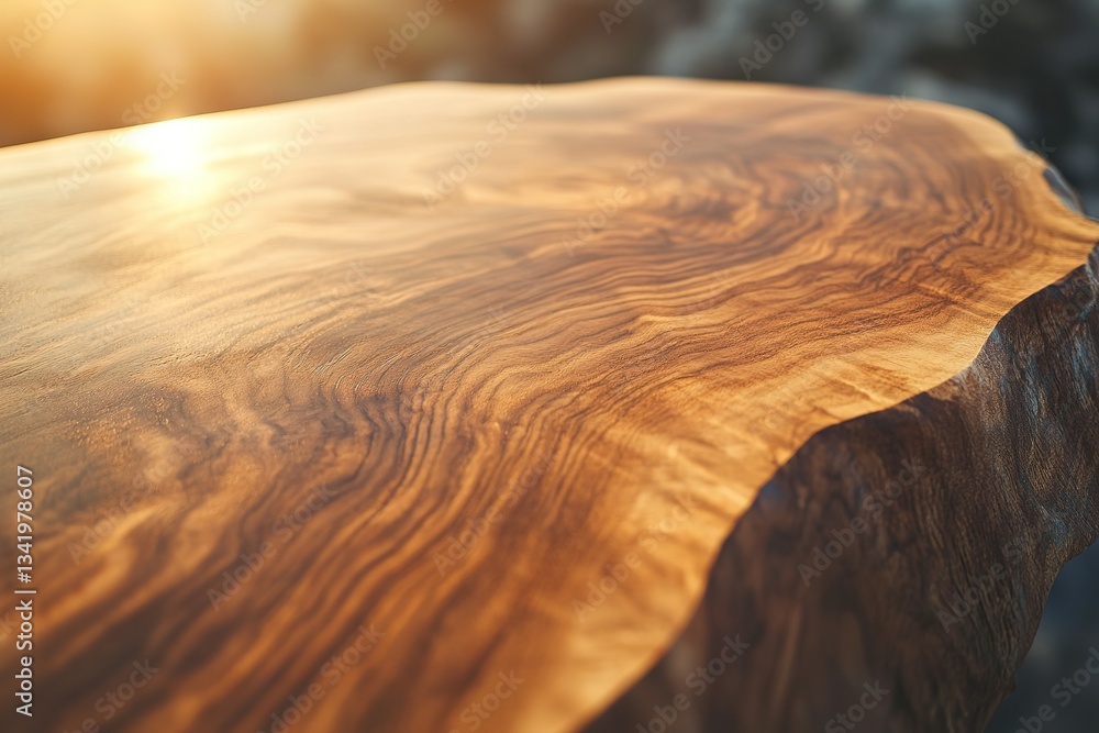 Poster wood texture: a close-up view of a surface showing warm colors and intricate grain patterns