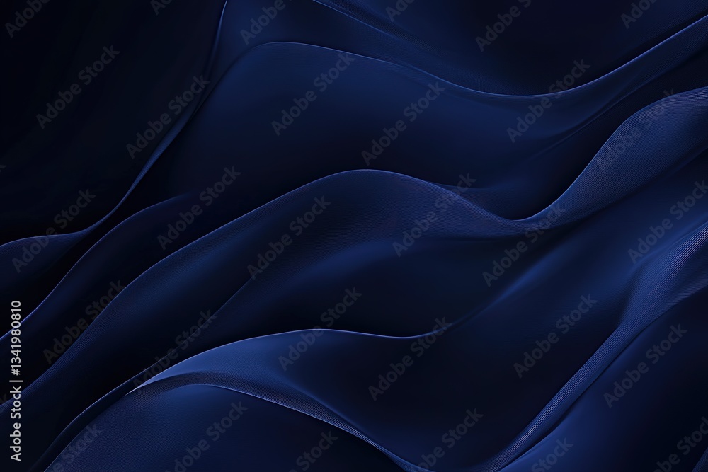 Aufkleber abstract blue wave pattern dynamic flowing design creates a sense of motion