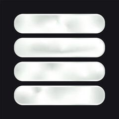 Obraz premium Shiny White Rounded Buttons UI Elements