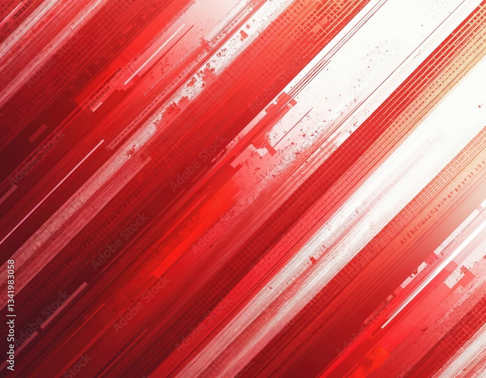 Poster Dynamic red texture background with diagonal lines, shapes. Abstract pattern, graphic element for presentation template, web design. Modern colourful wallpaper, creative artistic cover. Futuristic