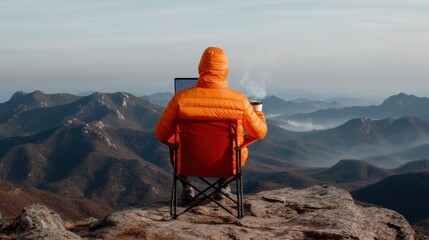 Nomadic Hustle Empowered Remote Work Meets Mountain Mindfulness - Digital Entrepreneurs Sunrise Productivity in High-Performance Outdoor Tech Ecosystem