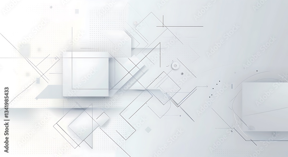 Aufkleber abstract white background with geometric shapes and lines for a modern design vector presentation te