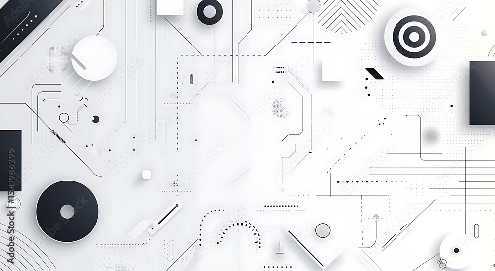 Poster abstract white background with geometric shapes and lines for a modern design vector presentation te