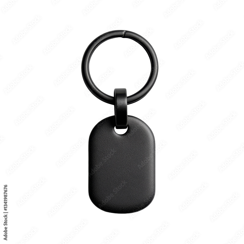 Poster keychain with modern design and elegant black finish for everyday use and style