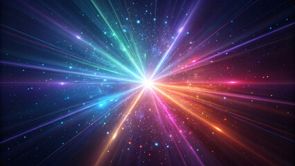 Obraz premium Cosmic Light Burst - Vibrant Space Energy Explosion