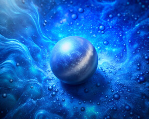 Obraz premium Celestial Sphere. A Cosmic Dream in Blue