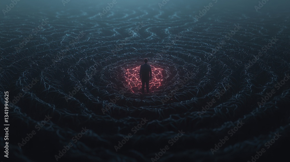 Poster entrepreneurial mindset seen as an infinite maze of interconnected skillset development pathways for
