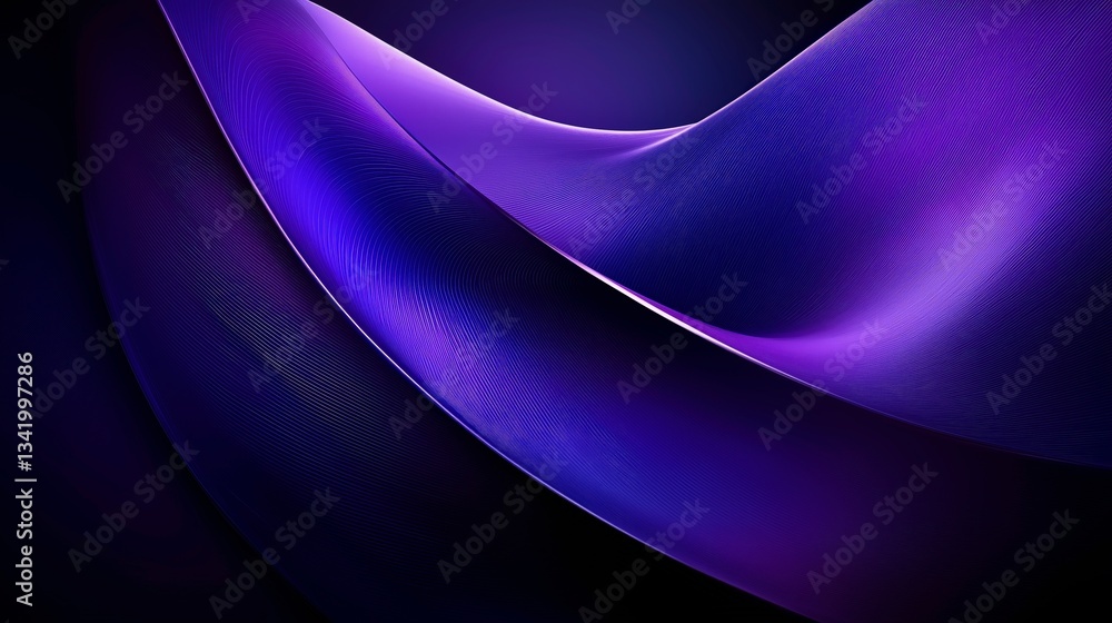Poster abstract purple waves: a mesmerizing abstract composition showcasing flowing purple waves, creating 