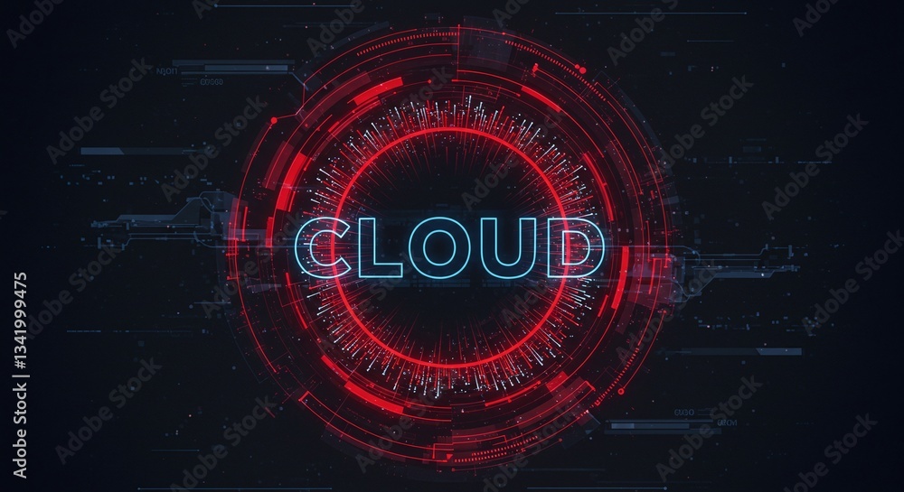 Poster cloud connectivity: a captivating graphic showcasing a 