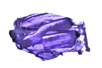 A bright spot of purple paint on a PNG background.