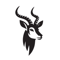  deer silhouette vector illustration depicts a wild antlered animal head