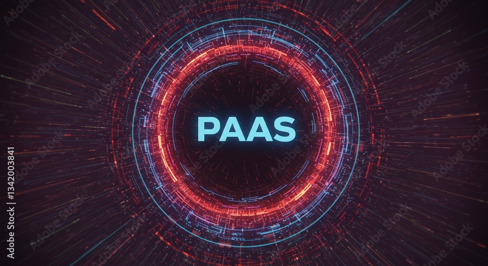 Poster paas: a digital illustration featuring the abbreviation 