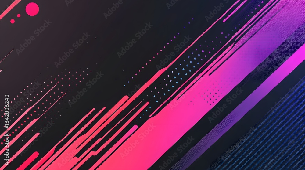 Wall mural 89. dark black gradient backdrop with flowing diagonal lines and premium halftone gradient detailing