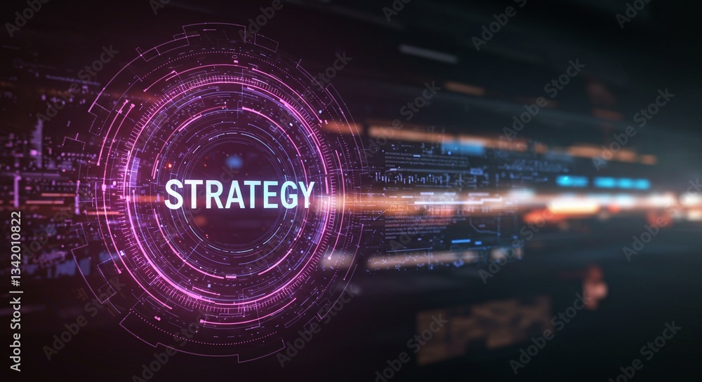 Poster knowledge hub: illustrative depiction of a vibrant, digital knowledge hub, featuring the central wor
