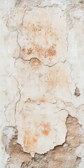 Obraz premium Aged cracked plaster wall texture with peeling paint and weathered surface
