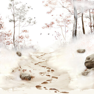 illustration oif animal trace