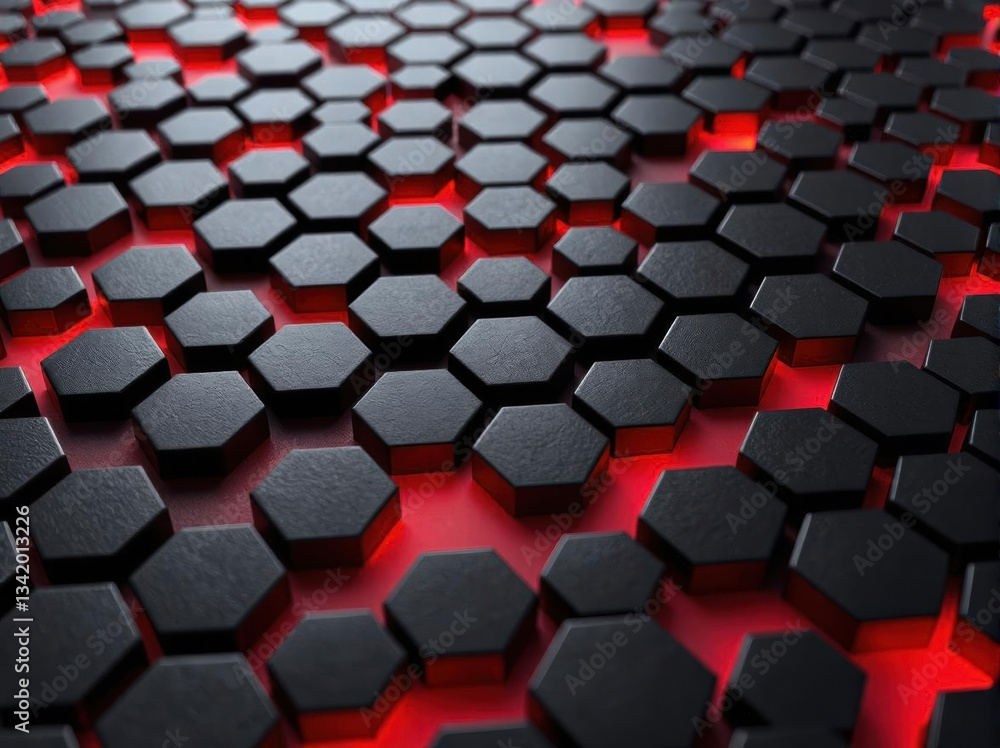 Poster dark hexagonal technology abstract background. hexagon futuristic modern technology background illus