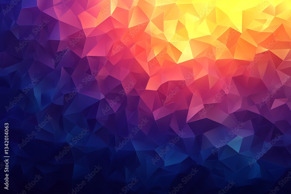 Poster abstract geometric background of circles polygons layered gradients from pink to purple bold and mod