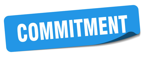 commitment sticker. commitment label
