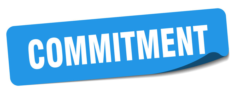 commitment sticker. commitment label