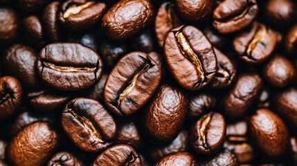 Obraz premium Roasted Coffee Beans Close-Up