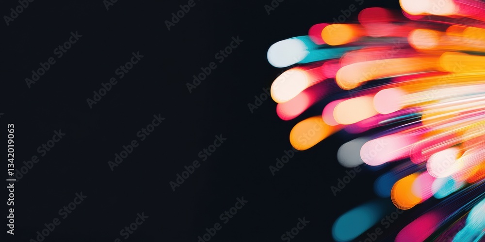 Poster Vibrant Digital Flux Dynamic Motion Graphics Visualizing AI-Powered Analytics and Emerging Tech Innovation for Next-Generation Business Intelligence