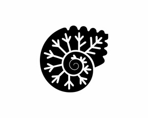 creative details Ice Seashell Collection Icon vector illustration