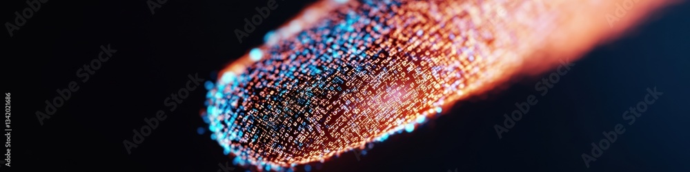 Leinwandbilder Quantum Privacy Paradigm Immersive Binary Footprint Visualization in Cybersecurity Landscape - Next-Gen Digital Protection Insights for Tech Innovators