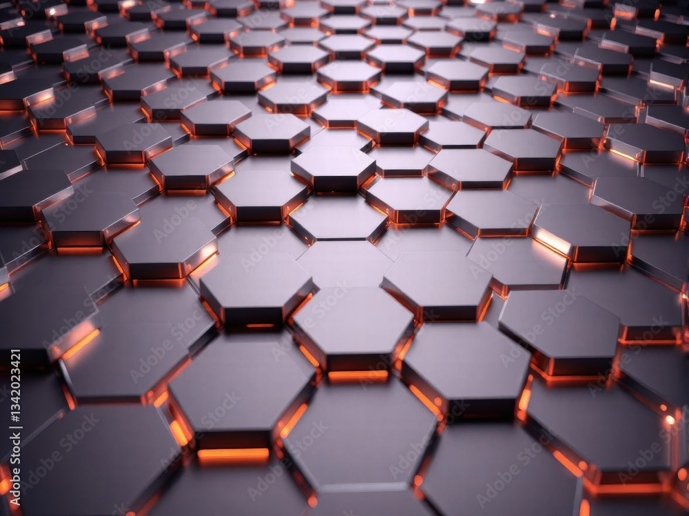 Poster hexagonal abstract background. hexagon futuristic modern technology background illustration. honeyco
