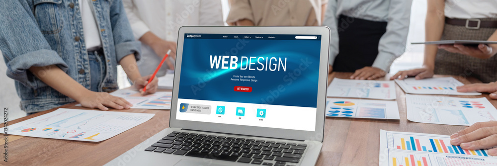 Poster website design software provide brisk template for online retail business and e-commerce