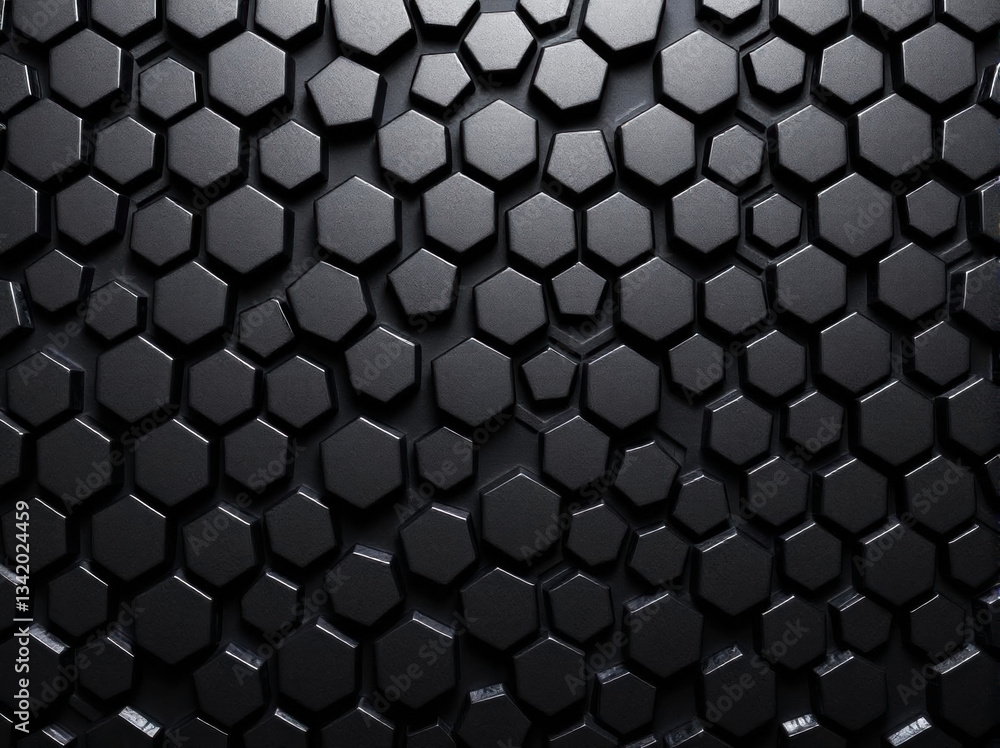 Poster dark hexagonal technology abstract background. hexagon futuristic modern technology background illus