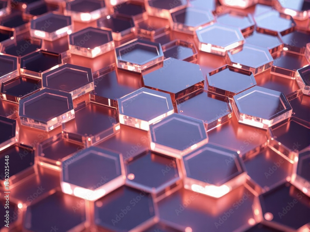 Poster hexagonal abstract background. hexagon futuristic modern technology background illustration. honeyco