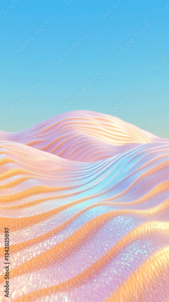 Poster Ethereal Data Horizons Holographic Gradient Topography Visualizing Digital Flow - Next-Gen AI Analytics and Immersive Tech Landscape