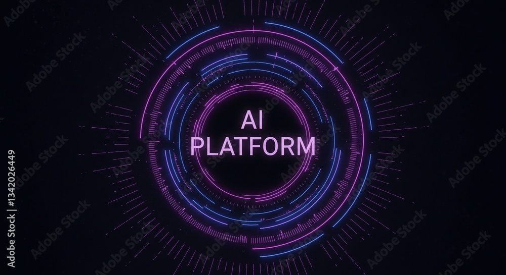 Aufkleber ai platform: a dynamic composition presenting the core concept, a fusion of technology, precision, a
