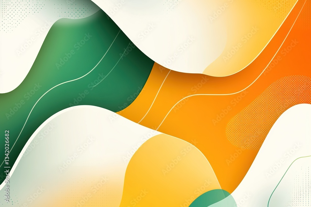 Poster abstract waves flow with vibrant color creating a modern and eye-catching background