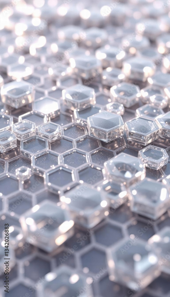 Poster hexagonal abstract background. hexagon futuristic modern technology background illustration. honeyco