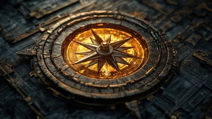 Fototapeta premium Glowing Compass