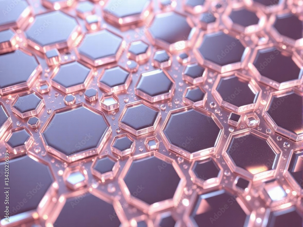 Poster hexagonal abstract background. hexagon futuristic modern technology background illustration. honeyco