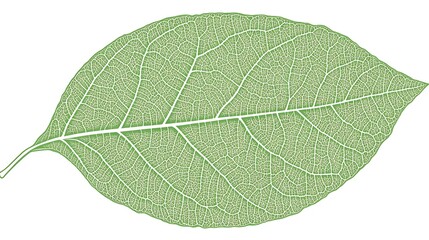 Obraz premium A detailed illustration shows the intricate veins of a leaf