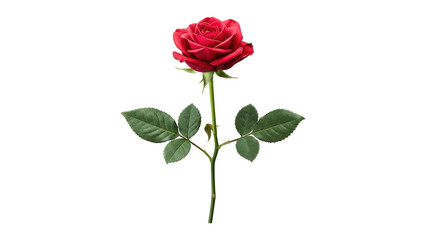 red rose isolated on transparent background