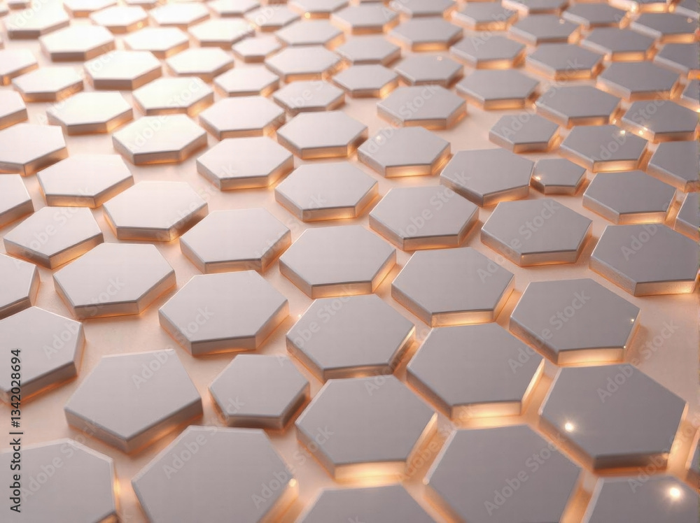 Poster hexagonal abstract background. hexagon futuristic modern technology background illustration. honeyco