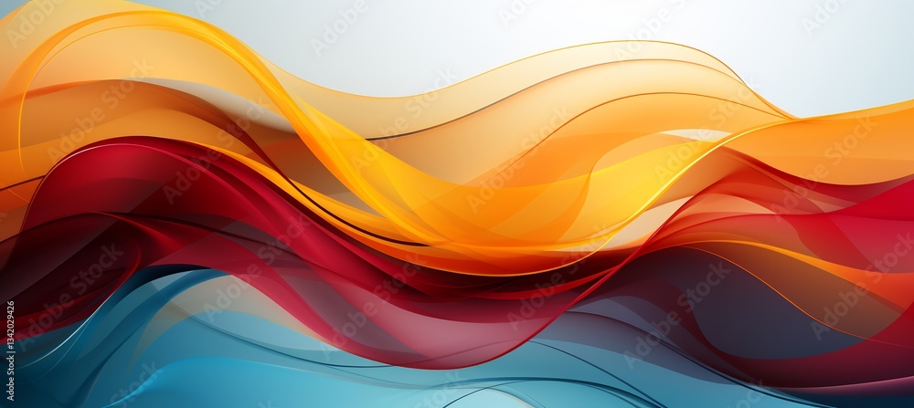 Poster bold layered polygons red and yellow gradients create an abstract geometric background ideal for sle