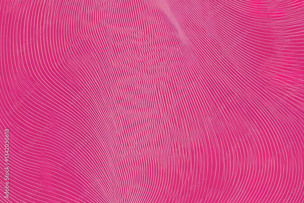 Poster abstract wave pattern in pink with delicate light lines creating a flowing design