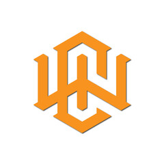 Web line modern color full letter logo design