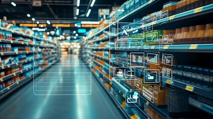 Smart supermarket with augmented reality interface for enhanced shopping experience - Powered by Adobe